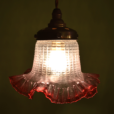 ランプシェード　アンティークランプ　アンティーク照明　ペンダントライト