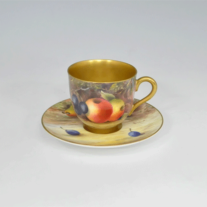 ROYAL WORCESTER ロイヤルウースター Painted Fruite キャビネットカップ Currant